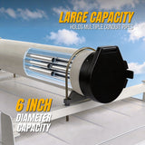Conduit Carrier Kit 6 Inch Diameter (Black) - PVC Conduit Carrier, Mounting Hardware Included