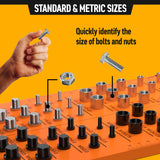 Nut & Bolt Thread Checker - Bolt Size and Thread Gauge Standard and Metric Sizes