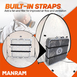 Portable Paint Tent (2.5x2.5x3.25 ft) Small Paint Booth with Built-in Floor, Built-in Straps, and Storage Bag