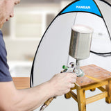 Portable Paint Tent (2.5x2.5x3.25 ft) Small Paint Booth with Built-in Floor, Built-in Straps, and Storage Bag