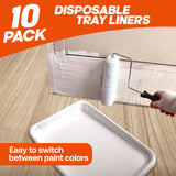 Paint Tray Liner 10 Pack - 9 Inch Paint Roller Tray