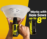 Hole Saw Dust Bowl, for Installing Recessed Lights and Works with All Hole Saws